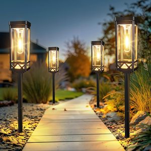 <span class=keywords><strong>KOOPER</strong></span> Lot de 8 Lampes Solaires Modernes pour Allée Lampes de Jardin Plus Hautes 15 Heures Plus Lumineuses Utilisation Extérieure Étanche Alimentées par Énergie Solaire pour Cour - Product Image 4
