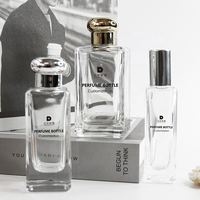 Vente chaude 15mm col à sertir verre vaporisateur de parfum 30ml 50ml 100ml stock bouteille de parfum