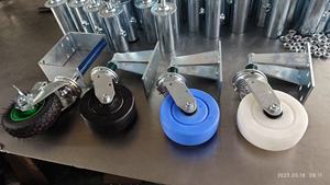 Hochleistungs-6-Zoll-8-Zoll-Federlenrad Nylon-Gummiball rollen mit drehbarer Funktion - Product Image 3