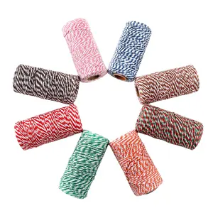 High Quality Cotton 2mm Mixed Color Dyed DIY Handmade Colored Craft Cotton Rope Decorative Tag Gift Wrap Rope