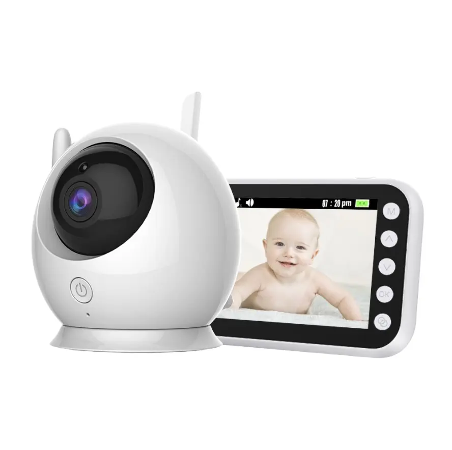 360 Rotation 4,3 Zoll LCD Wireless IR Nachtsicht Digital Video Baby Monitor PTZ Überwachungs kamera Zweiwege tragbares Radio