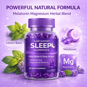 Suplemento Natural para Dormir, Marca Privada OEM, 5mg de Melatonina, Magnesio, <span class=keywords><strong>Vitamina</strong></span> <span class=keywords><strong>D</strong></span>, Gomitas Veganas - Product Image 2