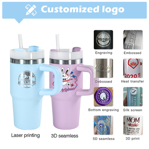 Nouvelles tasses à eau isothermes pour enfants, 12 oz, anti-fuite, avec paille rabattable, à sublimation vierge, style macaron, avec poignée, pour le voyage - Product Image 6