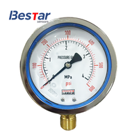 High Precision Pressure Gauge 100mm 0-600psi Stainless Steel case Shock-resistant Radial Pressure Gauge
