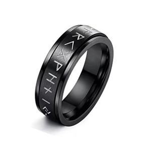 Viking Titanium Steel Herren <span class=keywords><strong>ring</strong></span> Drehbare Dekompression Edelstahl Rune Stilvolles trend iges Jubiläums geschenk - Product Image 5