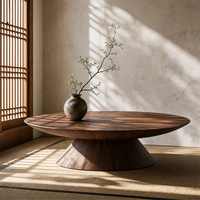 Meubles de salon, table nordique, table basse minimaliste vintage, table centrale en placage de bois de luxe pour la maison