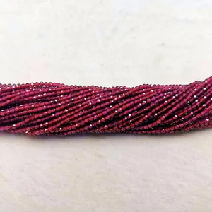 Halus alami Batu Permata 2MM Ragam Bentuk Bulat Merah Garnet Memotong Batu Longgar Beads Jewelry Membuat