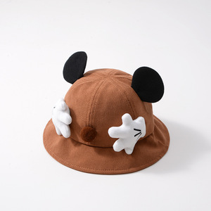 Chapeau de pêcheur pour bébé, printemps et automne, pour garçons et filles, mignon, chaud, respirant, coupe-vent, pare-soleil, <span class=keywords><strong>en</strong></span> <span class=keywords><strong>coton</strong></span> et polyester, à motif de dessin animé - Product Image 6