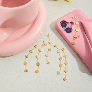 ต่างหูรูปหัวใจ ชุบทอง สแตนเลสสตีล สำหรับผู้หญิง สวมใส่ได้ทุกวัน เครื่องประดับแฟชั่น ต่างหูแบบห้อย - Product Image 4