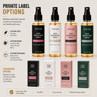 Spray de protection cutanée en gros, plusieurs tailles, étiquette personnalisée, logo et emballage sur mesure pour l'installation de perruques en dentelle