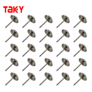 Tachuela de tapicería de cabeza plana, decoración de muebles <span class=keywords><strong>para</strong></span> el hogar, tachuela <span class=keywords><strong>para</strong></span> tapicería, chincheta <span class=keywords><strong>para</strong></span> uñas, tono plateado - Product Image 2