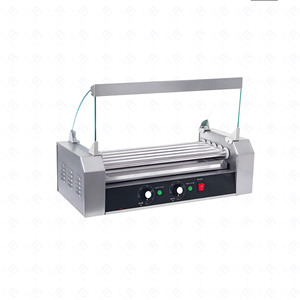 Machine à hot-dogs électrique commerciale, grille à saucisses, grille à tambour. Machine à hot-dogs électrique commerciale à 5 tambours, <span class=keywords><strong>chauffe</strong></span>-pain à saucisses. - Product Image 4