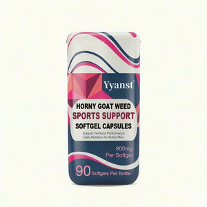 Complément alimentaire à base de plantes en capsules molles pour le soutien sportif, extrait de Horny Goat Weed 800mg, 90 gélules, favorise les performances sportives et la nutrition quotidienne - Product Image 1