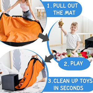 Organisateur de rangement pour jouets ou tapis de jeu, sac de rangement pour enfants, garçons, filles, crèche, salle de jeux, panier pour jouets - Product Image 3