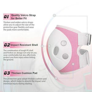 Chất lượng hàng đầu trẻ em trẻ em xe đạp đi xe đạp xe đạp cưỡi thiết bị bảo vệ thiết lập, đầu gối và miếng đệm khuỷu tay với bảo vệ cổ tay trẻ mới biết đi cho thể thao - Product Image 4