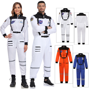 <strong>Adult</strong> Astronaut Costume for Men Women Space Jumpsuit Spaceman Outfit Halloween Cosplay <strong>Dress</strong> <strong>up</strong> - Product Image 1
