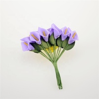 Fleurs artificielles en PE, mini-têtes de lys calla réalistes, fleurs de lys calla faites à la main pour les fournitures de mariage et d'événements DIY