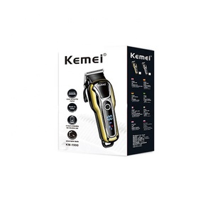Trimer KM 1990-cortadora <span class=keywords><strong>de</strong></span> cuchillas <span class=keywords><strong>de</strong></span> acero inoxidable, máquina eléctrica inalámbrica con pantalla LCD y carga rápida - Product Image 6