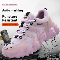 Chaussures de sécurité à bout en acier respirantes d'été légères pour femmes chaussures de travail anti-écrasement anti-perçage confortables pour l'industrie