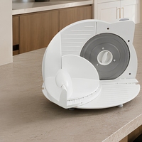 Trancheuse à viande électrique 150W, design pliable, lame en acier inoxydable, épaisseur réglable de 0 à 15 mm, viande congelée, utilisation domestique en cuisine