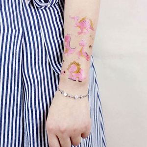 Nuevas Pegatinas de Tatuajes Temporales para Niños, Originales, Impermeables, Ecológicas, con Dibujos Animados, Personalizadas, de Dinosaurios y Animales, Desechables - Product Image 2