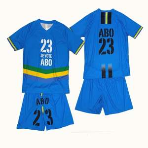 Grosir terbaru 24/25 Set sublimasi pakaian sepak bola cepat kering untuk pria kaus Jersey kustom sepak bola celana pendek kualitas tinggi - Product Image 3