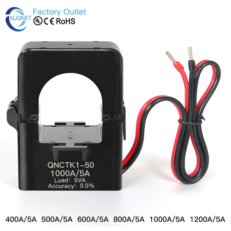 Split Core Current Transformer QNCTK1-50 1000/5 1500A 5A 800a 100mA 600/5 1200/5 Open Type Sensor CT Clamp AC Current Transducer