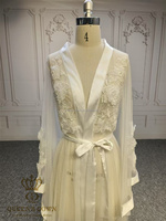 QUEENSGOWN Robes de mariée en dentelle douce de haute qualité belles fleurs 3D Robes de mariée accessoires de robe de mariée