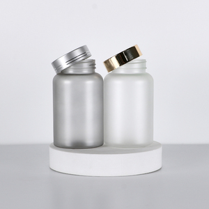 Grey Frosted Customized Capsule Bottle Pharmaceutical Packaging PET <b>Plastic</b> Bottle Pill <b>Jar</b> For Health Product With Screw Cap - Product Image 1
