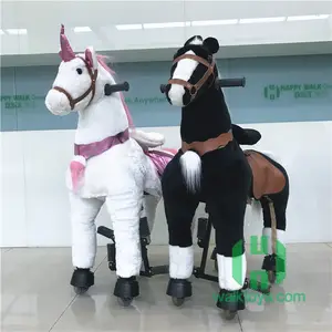 Hot sale CE/EN71 mechanical plush unicorn toys for kids funny pony horse toys for sale