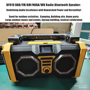 Universal Dab Radio Multibandas Subwoofer Recargable Led Antorcha Luz Música Altavoz inalámbrico Radion con MSDS - Product Image 3