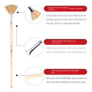 Zhongsheng stylo éventail simple queue de poisson pour <span class=keywords><strong>pinceau</strong></span> à huile Gouache <span class=keywords><strong>aquarelle</strong></span> peinture brosse à poils d'éventail Durable - Product Image 4