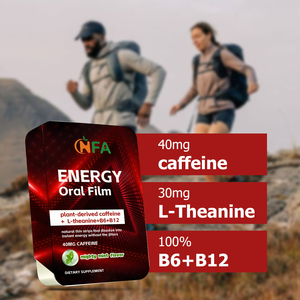 Film oral énergétique personnalisé en usine avec caféine et L-théanine, complément alimentaire pour stimuler l'énergie et renforcer l'immunité - Product Image 4