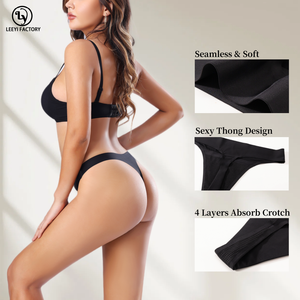 Leeyi高品質トング吸収性4層月経下着女性シームレス期間漏れ防止月経パンティー - Product Image 2