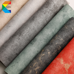 Haute qualité en gros encre à base d'eau effet marbre ciment mur Texture PVC revêtements muraux ignifuge coloré papier peint pour mur - Product Image 1