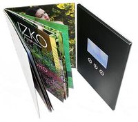 2.4 7 pouces 10.1 pouces écran lcd brochure vidéo en brochure imprimée avec magazine, vidéo brochure vidéo blanche en boîte plus impression