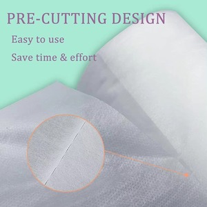 Rouleau de drap de massage jetable non tissé blanc, drap plat ajusté pour table de soin de spa et salon - Product Image 5
