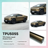 Película PPF de TPU Mate con Efecto Líquido Dorado que Cambia de Color, Recubrimiento Nano, Instalación en Húmedo, Vinilo para Automóviles
