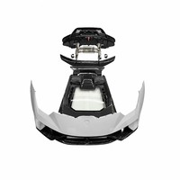 Fibre de carbone pour Lamborghini Huracan LP580 LP610 : Kit de tuning sportif, lèvre de pare-chocs avant, pare-chocs arrière, aileron arrière, capot, échappement