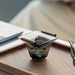 Infuseur à thé carré en verre borosilicate réutilisable, accessoire pour service à thé Kung Fu - Product Image 1