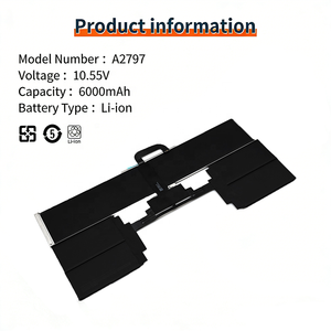 <span class=keywords><strong>Batterie</strong></span> d'ordinateur portable de remplacement OEM A2797 à <span class=keywords><strong>prix</strong></span> réduit, vente en gros d'usine pour MacBook Air 10.55V 6000MAH - Product Image 2