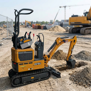 Factory Supply XE10U 1.2 Ton Micro Hydraulic Crawler Excavator Compact Retractable Track Mini Digger Garden Trenching <b>Machine</b> - Product Image 1