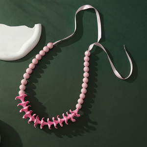 Collana Hawaiana Artigianale con Perline in Argilla Rosa e <span class=keywords><strong>Legno</strong></span>, con Nastro, <span class=keywords><strong>per</strong></span> Decorazioni <span class=keywords><strong>per</strong></span> Feste - Vendita all'Ingrosso - Product Image 3