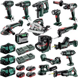 ชุดเครื่องมือไร้สาย MetaboS 18V 5.5Ah Brushless คุณภาพดีที่สุด ใหม่ 100% ชุด 15 ชิ้น ขายดี พร้อมสว่านแม่เหล็กและสว่านกระแทก - Product Image 4