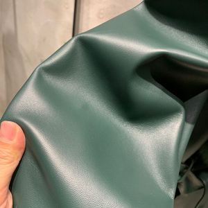 Yüksek kalite uzun kürk ceket koyu yeşil koyun kadınlar için DERİ CEKETLER uzun deri mont - Product Image 3