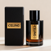 Bouteilles de parfum en verre cylindriques de haute qualité, design simple, 30 ml, 50 ml, 100 ml, avec couvercle doré