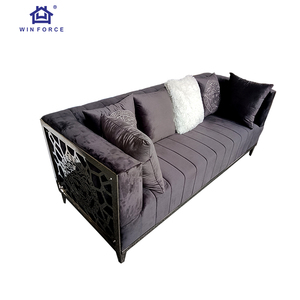 Edelstahl Schönes Muster <span class=keywords><strong>3</strong></span>-Sitzer Hochzeits sofa Liebes sitz Braut und Bräutigam Luxus Gold Hochzeit Hotel Sofa - Product Image 1