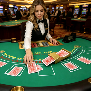Machine de distribution de cartes automatique professionnelle à un seul jeu, compacte et sur roulettes, pour le Texas Hold'em et les jeux de table de casino - Product Image 1