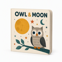 Pabrik Zhejiang Warna Kustom Ramah Lingkungan Film Laminasi Perfect Binding Cetak Offset Set Buku Papan Anak-Anak Bayi Karton