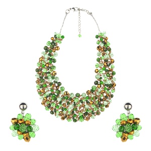 Nueva moda Bohemia hecha a mano cuentas de cristal facetadas gargantilla declaración colgante babero collar India accesorios de moda - Product Image 3